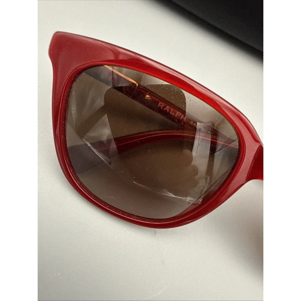 RALPH LAUREN RA5206 RED GRADIENT AUTHENTIC SUNGLASSES 51-20-135LOGO SIDES & CASE